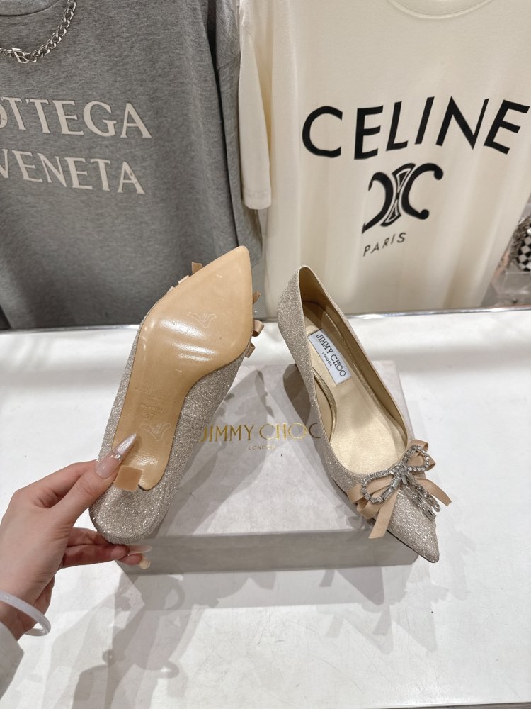 Женские туфли лодочки на шпильке с бантом остроносые фото 9