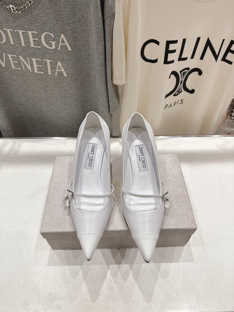 Женские туфли лодочки на шпильке с пряжкой Mary Jane остроносые