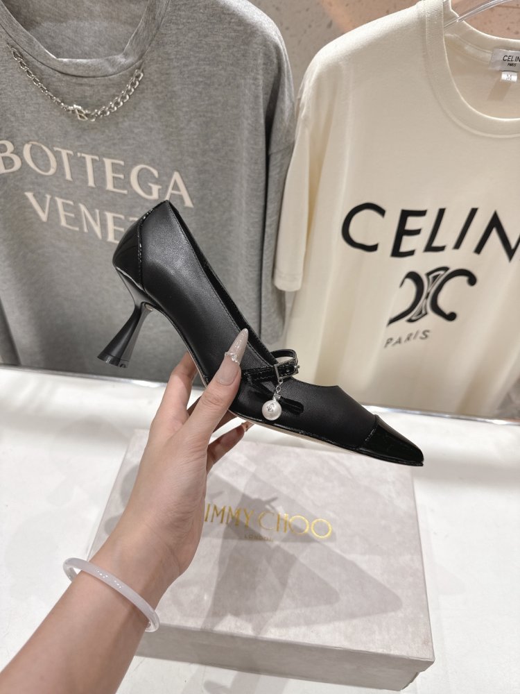 Женские туфли лодочки на шпильке с пряжкой Mary Jane остроносые фото 5