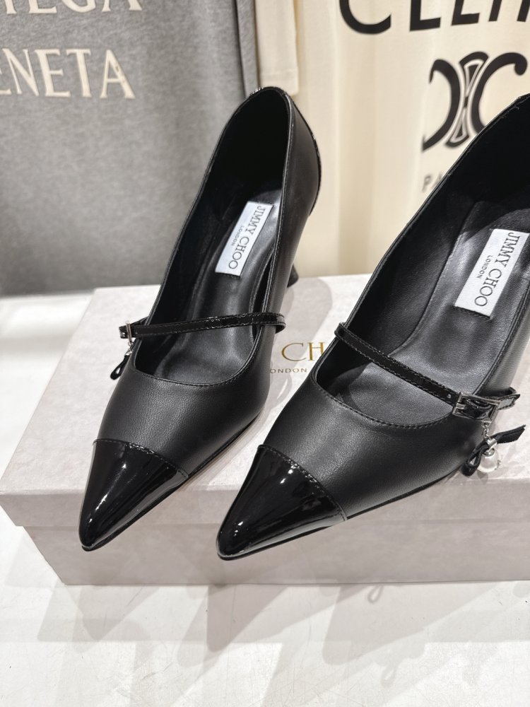 Женские туфли лодочки на шпильке с пряжкой Mary Jane остроносые фото 7