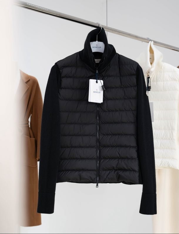 Женский демисезонный пуховик Moncler Cardigan Tricot