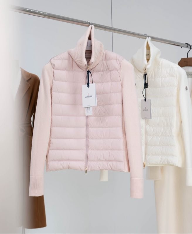 Женский демисезонный пуховик Moncler Cardigan Tricot