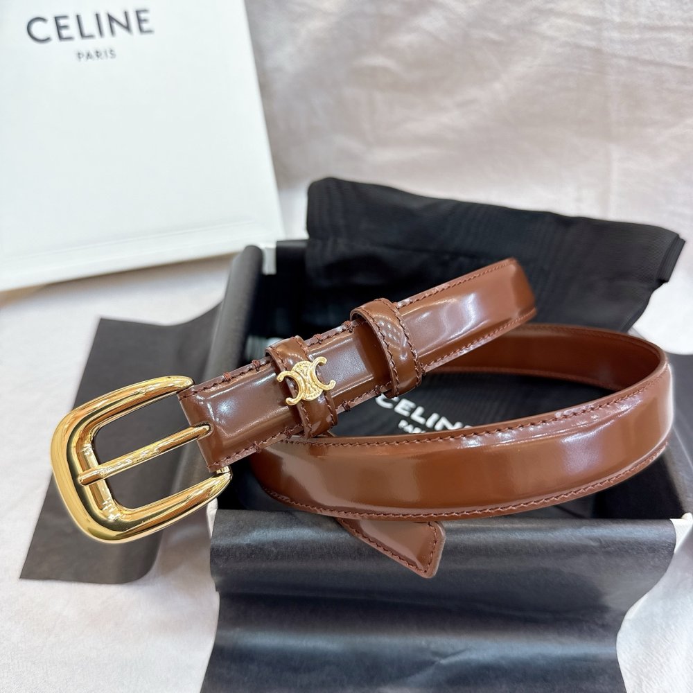 Женский пояс кожаный Celine Arc de Triomphe 25 мм
