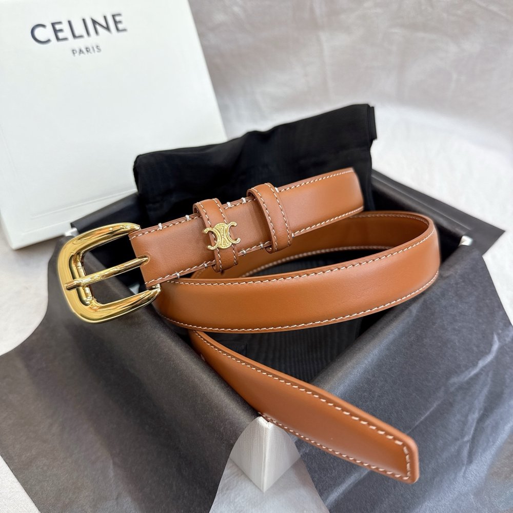 Женский пояс кожаный Celine Arc de Triomphe 25 мм