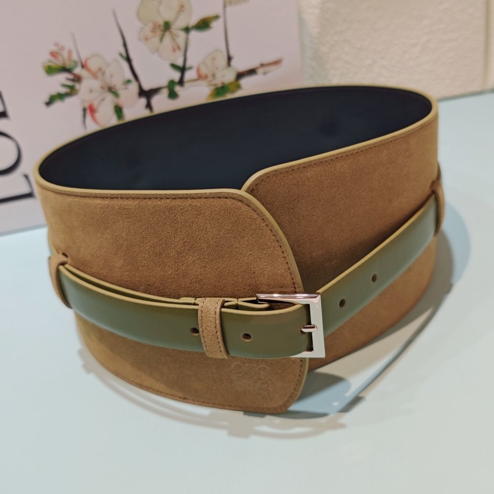 Женский широкий пояс замшевый 120 мм