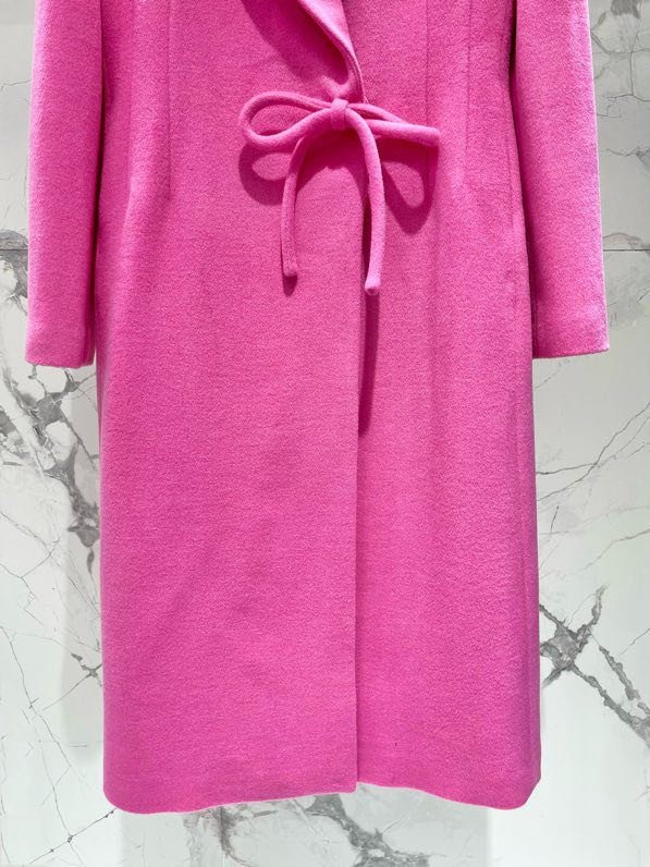 Женское пальто Valentino из шерсти и кашемира с бантом и лацканами фото 8