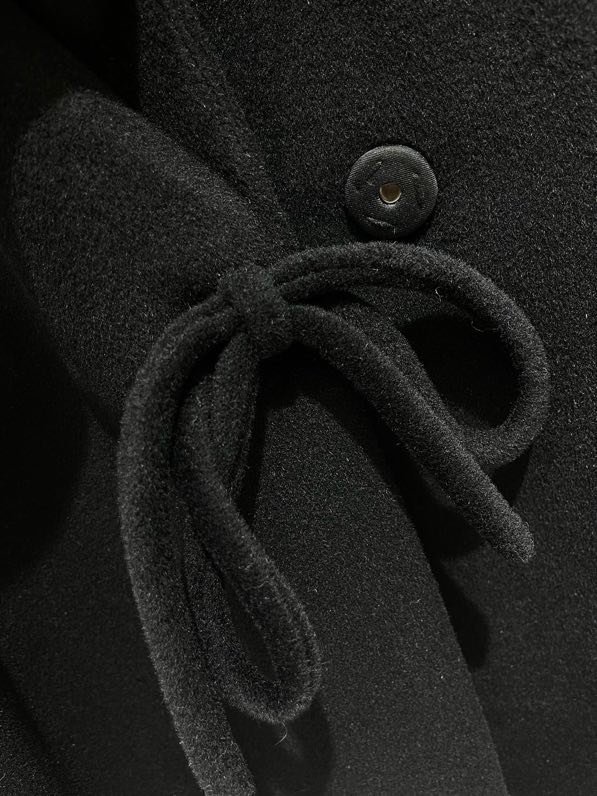 Женское пальто Valentino из шерсти и кашемира с бантом и лацканами фото 9