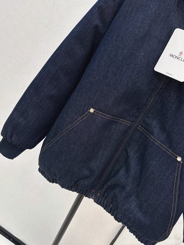 Winter denim jacket from hood фото 5