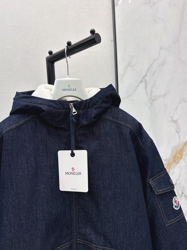 Winter denim jacket from hood фото 6