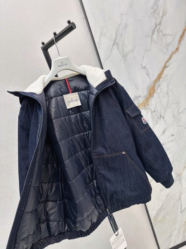 Winter denim jacket from hood фото 9