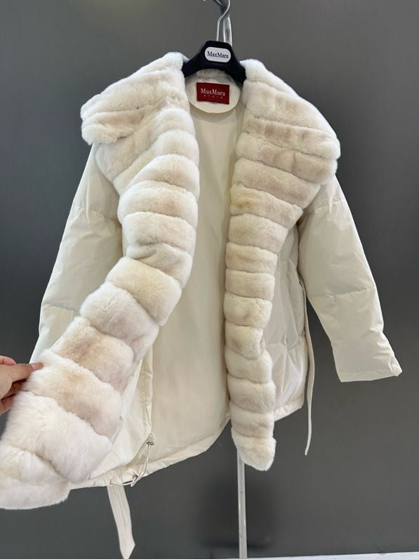 Зимова куртка з хутром кролика фото 4